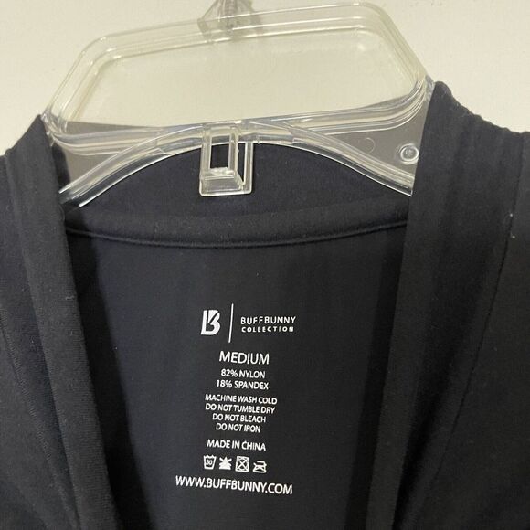 Buff Bunny long sleeve twist front cropped high neck shirt top size medium - Picture 4 of 6